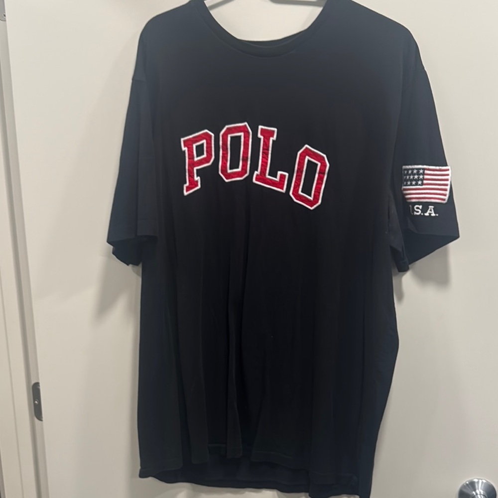 Polo by Ralph Lauren Black and Red Short Sleeve Tee